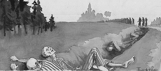 Todesmarsch (Foto: Gedenkstätte Mittelbau-Dora) Todesmarsch (Foto: Gedenkstätte Mittelbau-Dora)