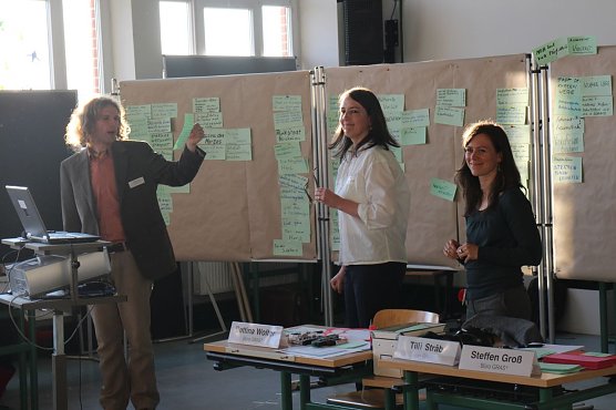 von links: Steffen Gro&szlig;, Bettina Wolter und Tilli Str&auml;b vom B&uuml;ro GRAS (Foto: Angelo Glashagel)