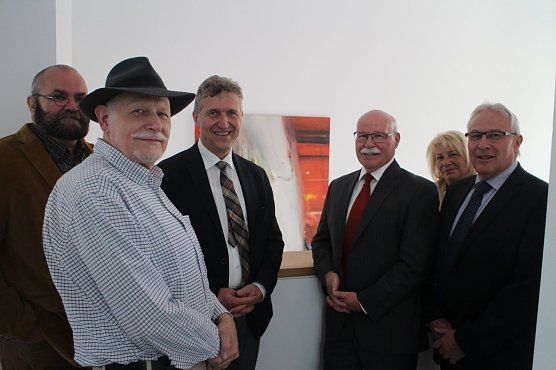 v.l.: Martin H&ouml;fer, Gerd Mackensen, Dr. Klaus Zeh, Hans-Peter D&ouml;rflinger, Hannelore Haase, Rolf G&ouml;ppel (Foto: Angelo Glashagel)