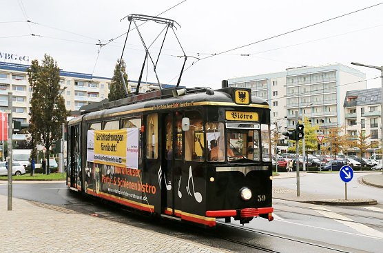 Die Bistro-Bahn wurde f&uuml;r den Pendlerverkehr eingesetzt (Foto: Werbeagentur Holger Gonska)