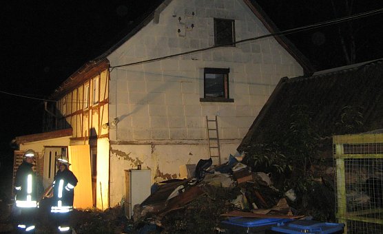 Brand in Lipprechterode (Foto: Feuerwehr Bleicherode) Brand in Lipprechterode (Foto: Feuerwehr Bleicherode)