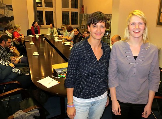 Stadtelternsprecherin Anja Gerlach (links) und ihre Stellvertreterin Franziska Fricke (Foto: Stadtverwaltung Nordhausen)