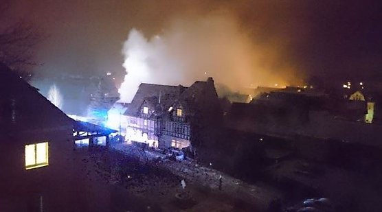 Brand in der Baustraße (Foto: privat) Brand in der Baustraße (Foto: privat)