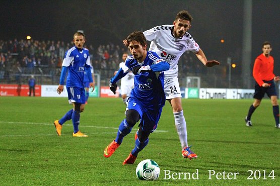 Schoss das 0:1 in Babelsberg: Farrona-Pulido (Foto: Bernd Peter)