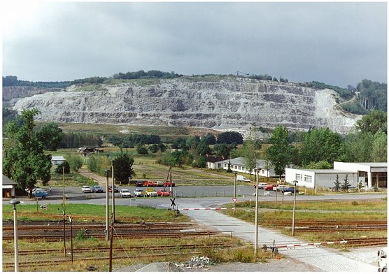 Die Wand am Krebsbach nahe Rottleberode im Jahr 1992 (Foto: Knauf Deutsche Gipswerke KG)