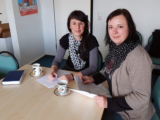 Sabine Reich und Sandra Witzel im B&uuml;rgerradio (Foto: Kreisjugendring Nordhausen e.V.)