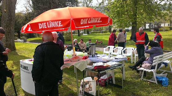 Bleicherodes Linke diskutierte am 1. Mai &uuml;ber Welt- und Regionalpolitik (Foto: Detlef Hausthal)