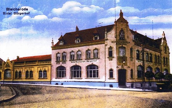 B&uuml;rgerhof in Bleicherode (Foto: Historische Postkarte)