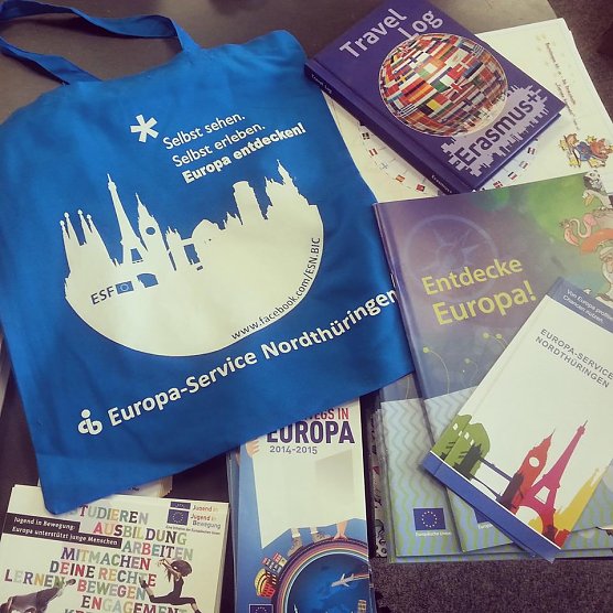 Zur Europa Woche war der ESN an den Nordh&auml;user Schulen unterwegs (Foto: Europa Service Nordth&uuml;ringen)