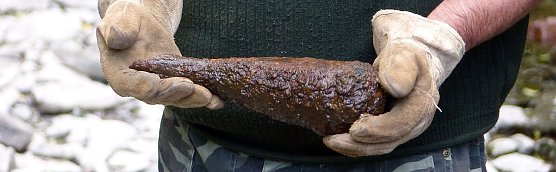 Die geborgene Granate (Foto: nnz)