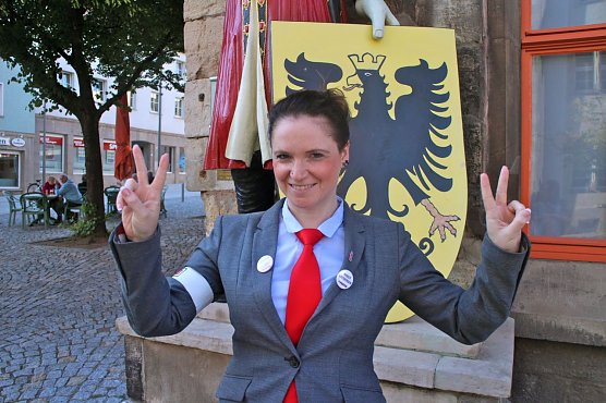 Katja Staffehl ist Vorsitzende der PARTEI Nordhausen und fordert: Schwarzfahren muss bezahlbar bleiben! (Foto: Angelo Glashagel)