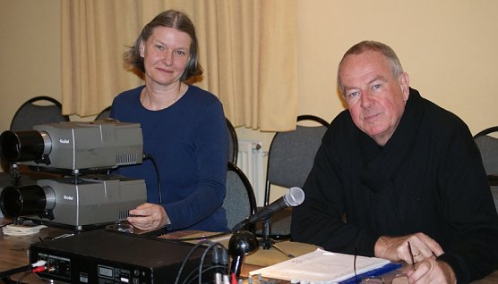 Nina und Thomas W. M&uuml;cke - zwei Berliner Weltenbummler zu Gast im Tabakspeicher (Foto: Museum Tabakspeicher)
