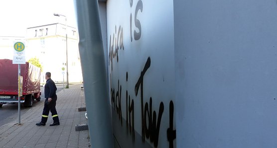 Beschmierte Fassade (Foto: nnz)