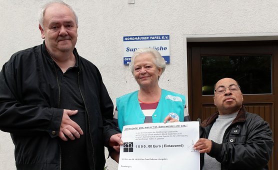 1.000 Euro f&uuml;r die Nordh&auml;user Tafel (Foto: nnz)