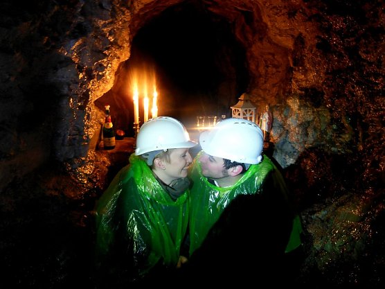 Heiratsantrag unter Tage - in der Langen Wand wurde "ja" gesagt (Foto: L. Schubert) Heiratsantrag unter Tage - in der Langen Wand wurde "ja" gesagt (Foto: L. Schubert)