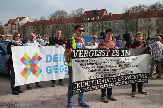 Gedenkveranstaltung des Nordh&auml;user B&uuml;ndnisses gegen Rechtsextremismus (Foto: Angelo Glashagel)