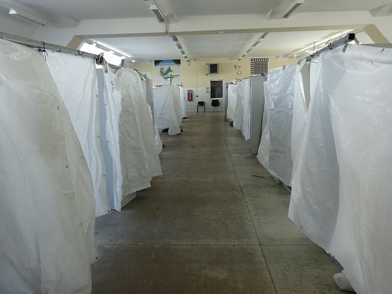 Einblick in die Nordh&auml;user Notunterkunft BiW (Foto: Pressestelle Landratsamt)