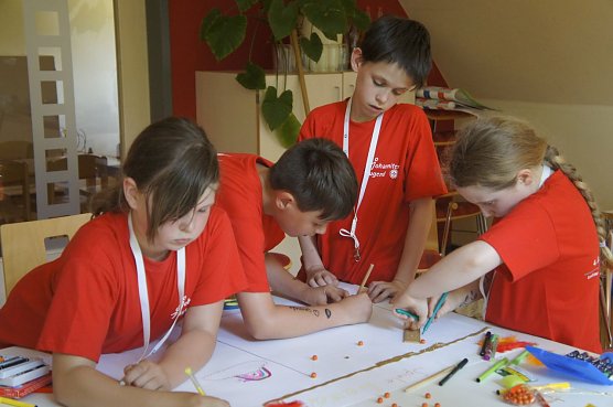 Volle Punktzahl gab es f&uuml;r die C-Mannschaft aus Nordhausen beim Kreativtest. (Foto: Johanniter/ Nancy Depil)