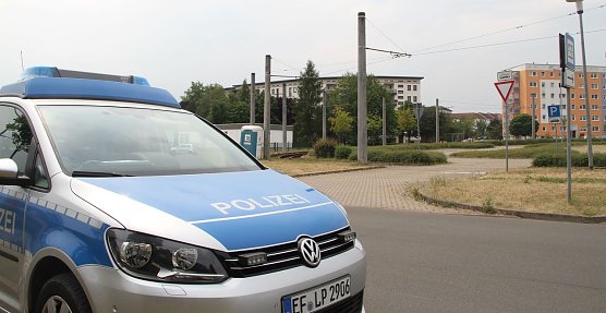 Polizeieinsatz in NordhausenOst (Foto: nnz)