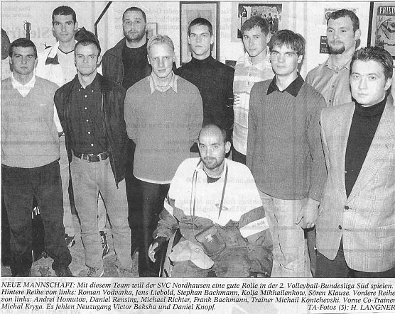 Start in die 2. Bundesliga (Foto: Archiv SVC/Kurth)