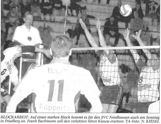 Pokalspiel gegen Wuppertal (Foto: Archiv SVC/Kurth)