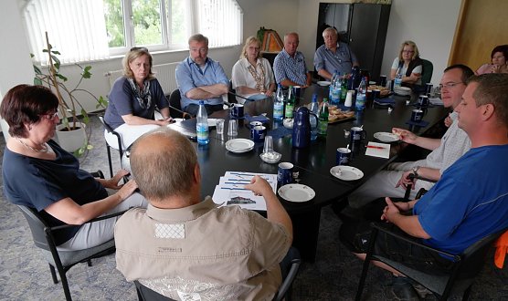 Gespr&auml;ch im Sollstedter Unternehmen (Foto: nnz)