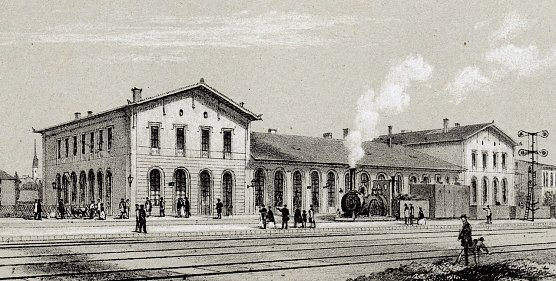 Bahnhof von der Gleisseite aus (Foto: Sammlung: Paul Lauerwald)