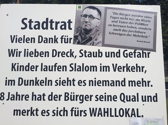 Brecht statt "Investor" (Foto: privat)