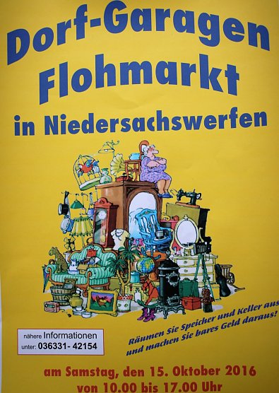Plakat zum Garagen-Flohmarkt (Foto: privat)