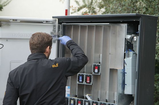 Gesprengter Zigarettenautomat in Nordhausen (Foto: Angelo Glashagel)