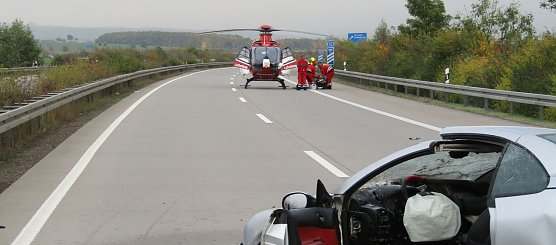 Schwerer Unfall auf der A 38 (Foto: nnz)