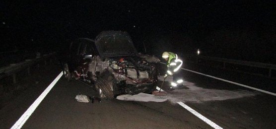 In Transporter gekracht (Foto: privat)