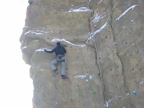 Winterklettern auf dem Peterstein (Foto: Team mobile)