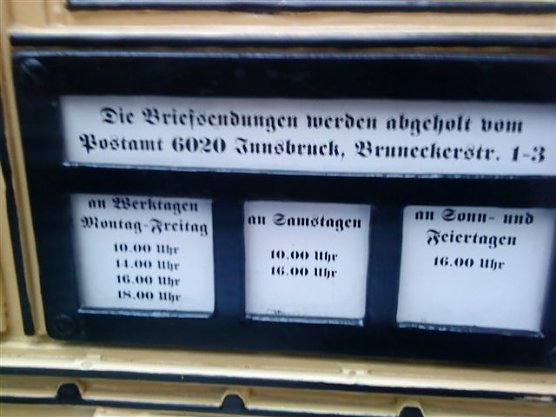 Postalisches Denglish (Foto: K. Knittel)