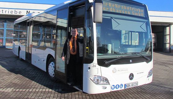 Neuer Bus (Foto: Franziska Bernsdorf (Stadtwerke Nordhausen))
