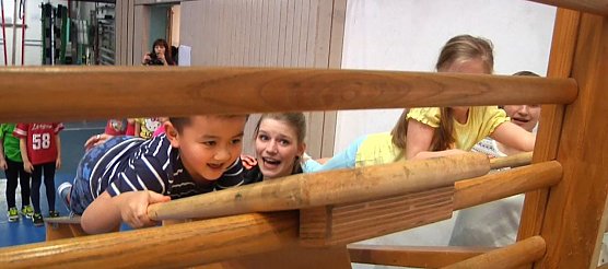 15. Kindergartensporttag in der Wiedigsburghalle (Foto: Angelo Glashagel)