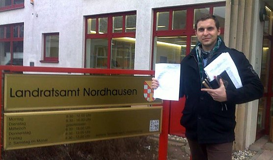 Wenzel mit Gewerbeanmeldung (Foto: privat)