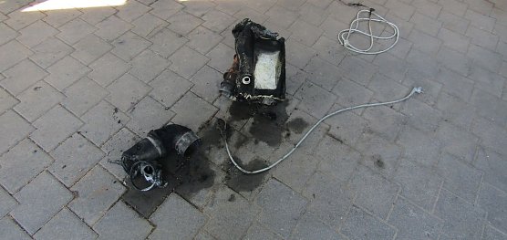 Die wahrscheinliche Brandursache (Foto: nnz)