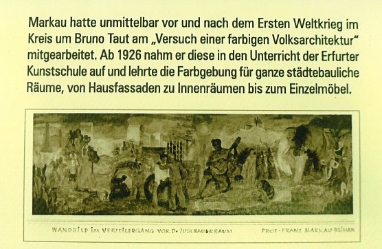 Auf der Schautafel in der Nordh&auml;user Bibliothek ist Markaus Gem&auml;lde in einer schwarz-wei&szlig; Reproduktion abgebilde (Foto: Heidelore Kneffel)