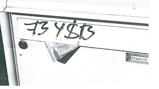 "Gaunerzinken" in der Stolberger Stra&szlig;e (Foto: Landespolizeiinspektion Nordhausen)