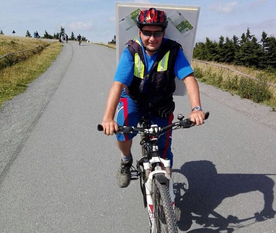 Heiko Windisch auf dem Weg zum Brocken (Foto: privat)