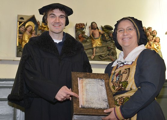 Thomas Müntzer zu Gast in seienr Geburtsstadt (Foto: Biosphärenreservat Karstlandschaft Südharz) Thomas Müntzer zu Gast in seienr Geburtsstadt (Foto: Biosphärenreservat Karstlandschaft Südharz)