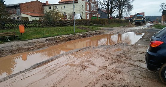 Schlamm statt Stra&szlig;e in Kleinbodungen (Foto: privat)