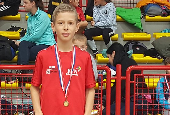 Erfolgreichster Medailliensammler war der 9-j&auml;hrige Damian Bachmann (Foto: privat)