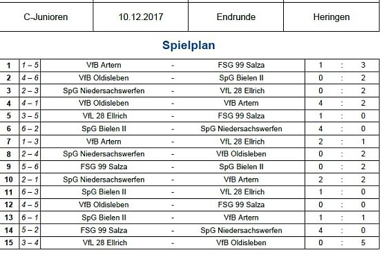 C-Junioren ermittelten Hallenmeister (Foto: NTKFA)