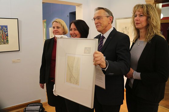 v.l.: Jutta Krauth, Susanne Hinsching, Wolfgang R. Pientka, Birgit Scholz (Foto: Angelo Glashagel)