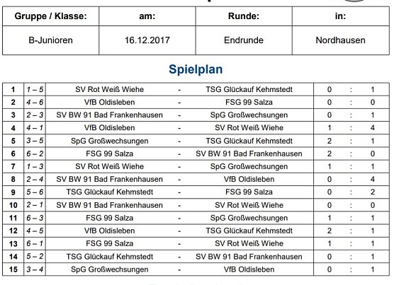 VfB Oldisleben Hallenkreismeister der B-Junioren (Foto: NTKFA)