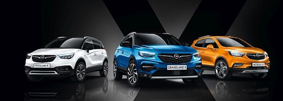 Beliebte X-Familie von Opel: Crossland X, Mokka X und Grandland X. Sie werden die Hauptakteure beim Angrillen am Samstag sein (Foto: Fischer/Autohaus Peter)