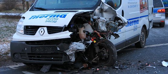 Unfall zwischen Nohra und Wolkramshausen (Foto: privat)