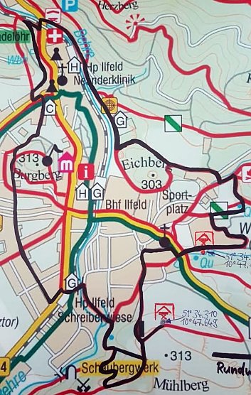 An der schwarzen Linie geht es lang (Foto: privat)